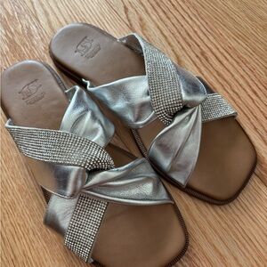 Dune London Silver Embellished Sandals